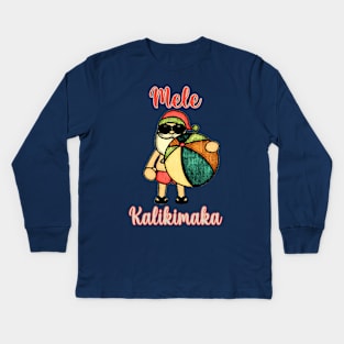 Mele_Kalikimaka Kids Long Sleeve T-Shirt
